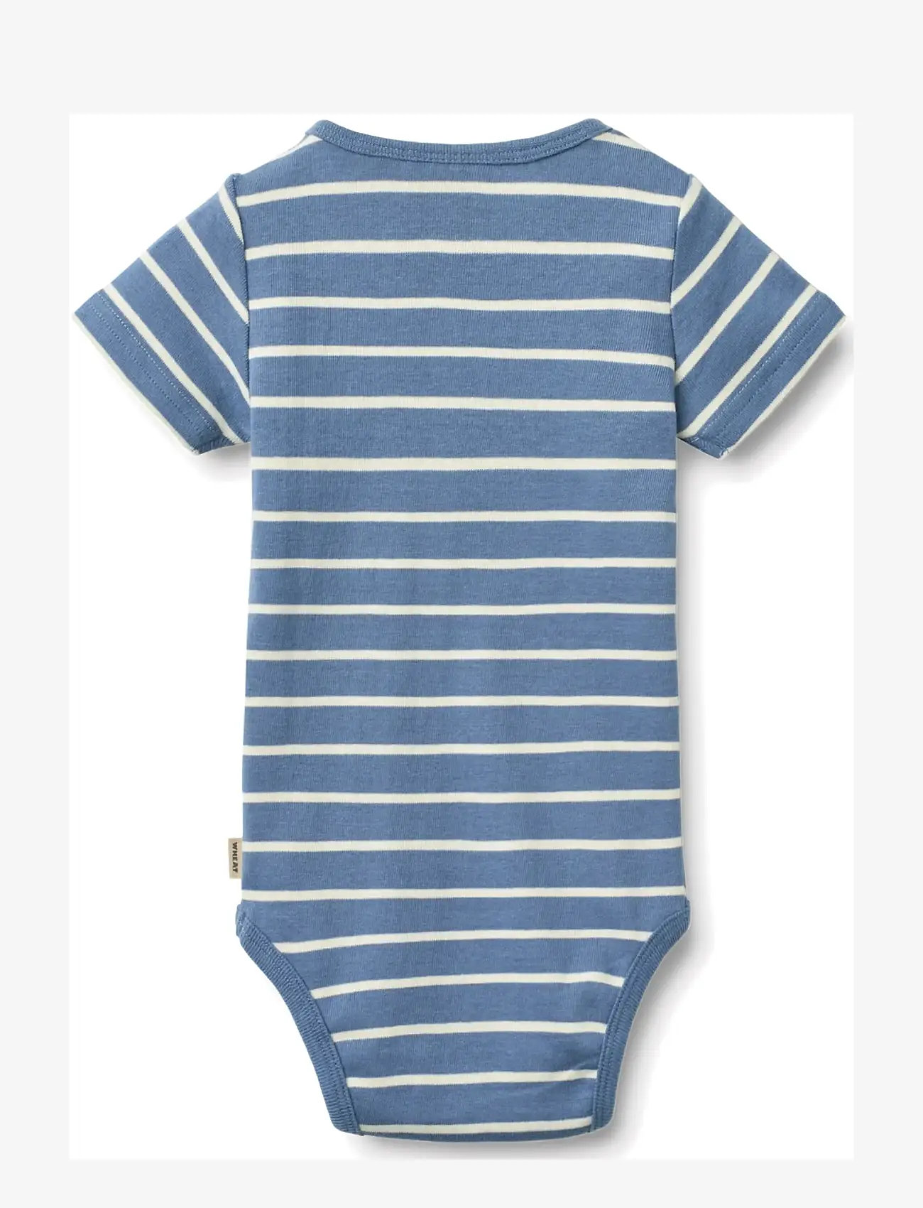 Wheat - Body S/S Edvald - lühikeste varrukatega bodid - blue stripe - 1