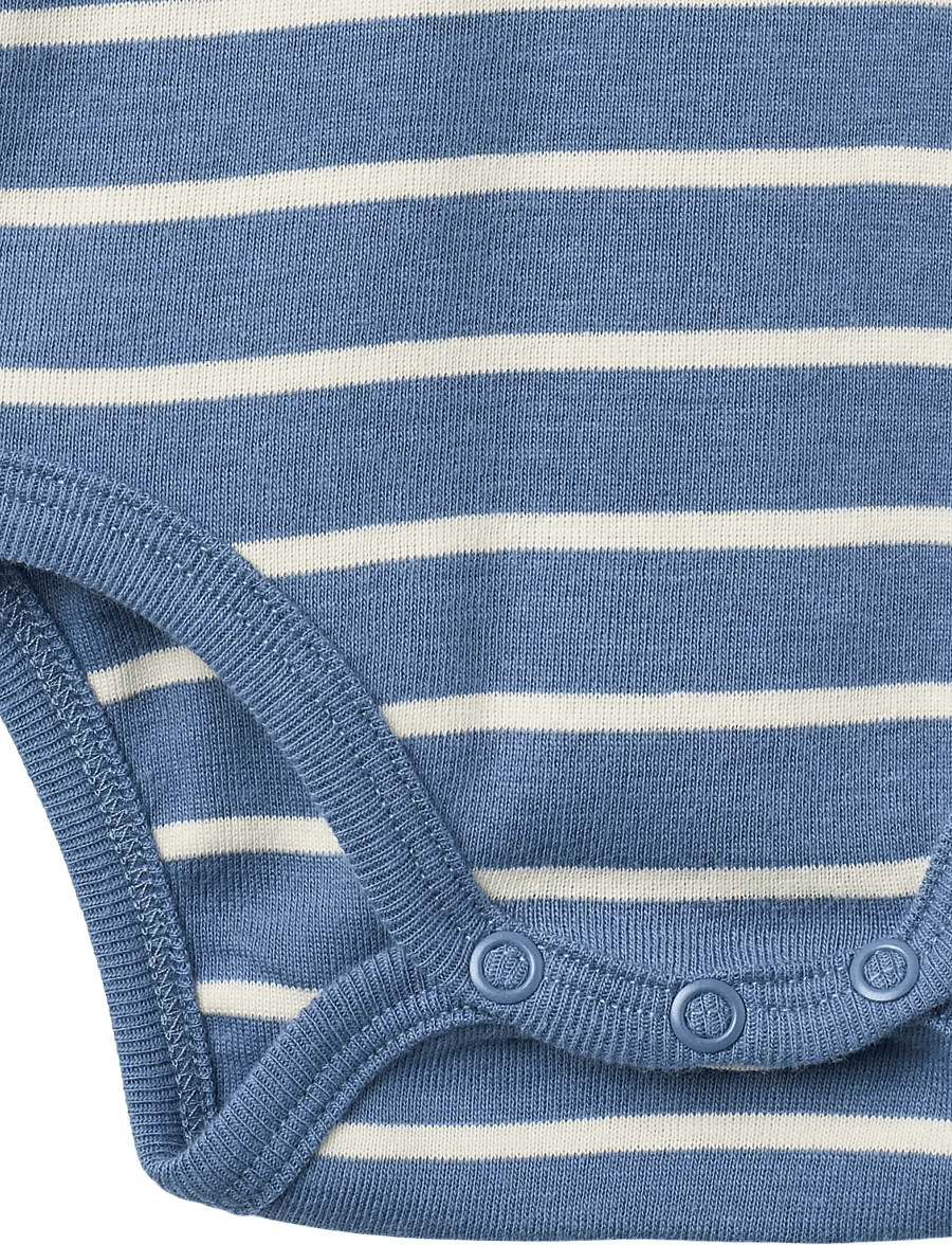 Wheat - Body S/S Edvald - kurzärmelige bodys - blue stripe - 2