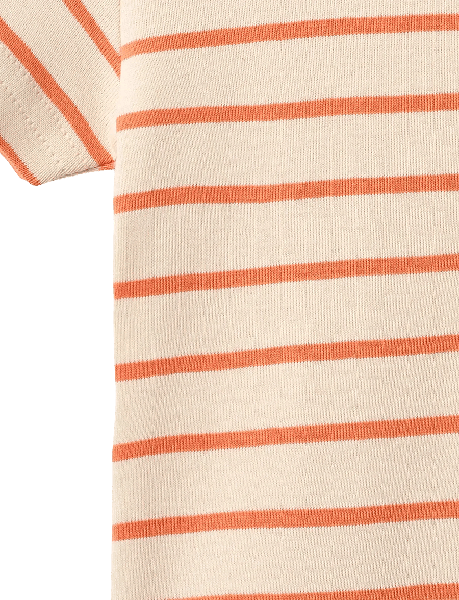 Wheat - Body S/S Edvald - kurzärmelige bodys - orange stripe - 2