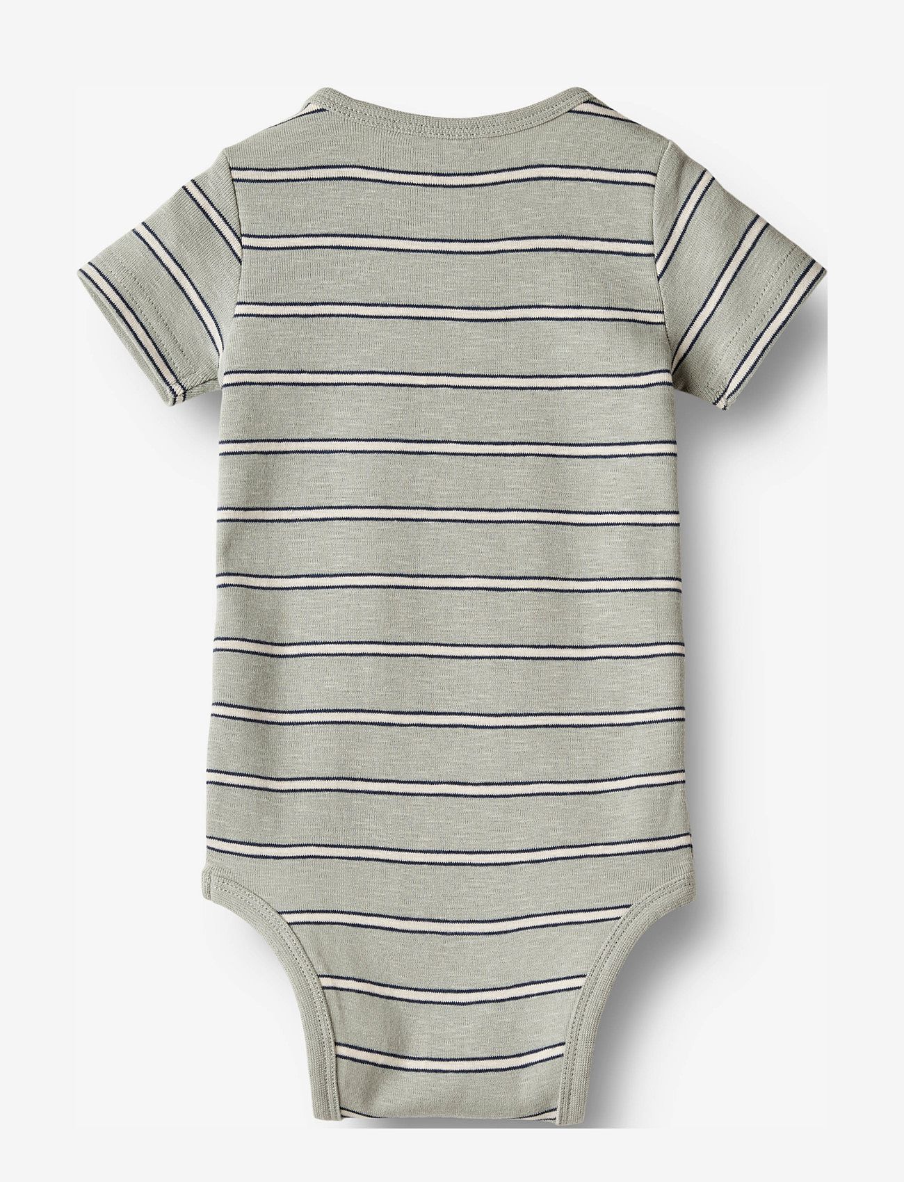 Wheat - Body S/S Edvald - sea mist stripe - 1