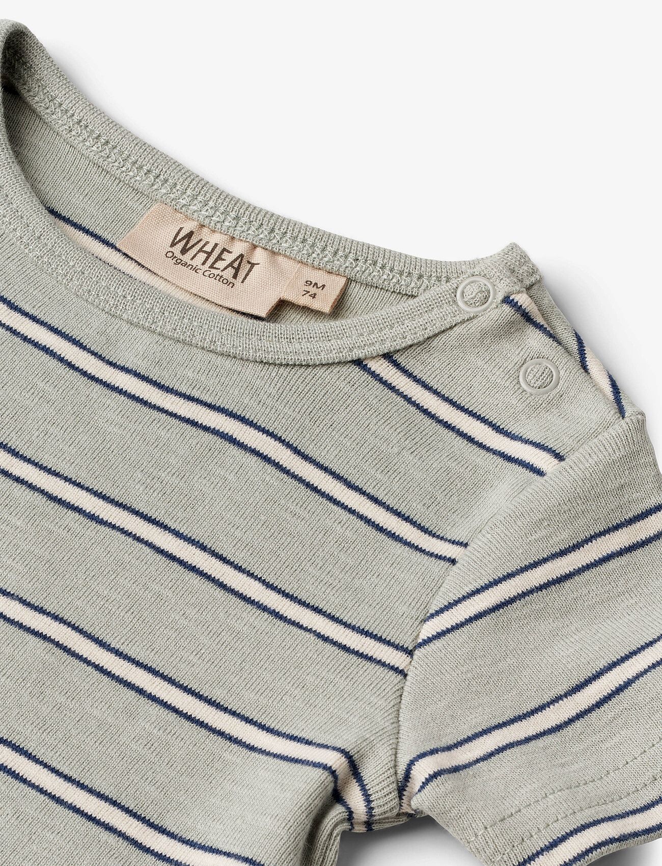 Wheat - Body S/S Edvald - sea mist stripe - 2