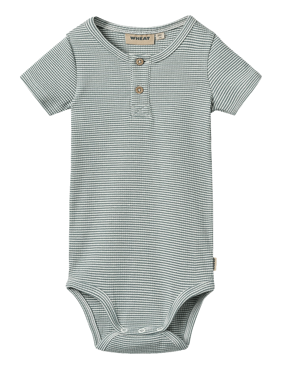 Wheat - Body S/S Magnus - stormy sea stripe - 0