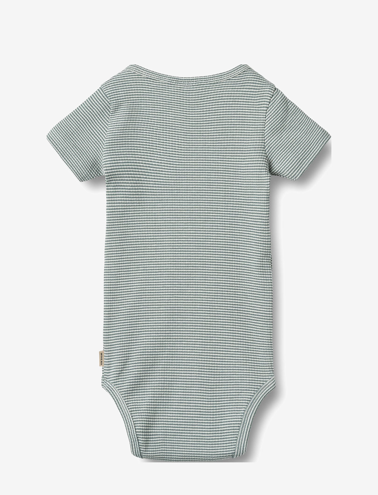 Wheat - Body S/S Magnus - kortærmede bodyer - stormy sea stripe - 1