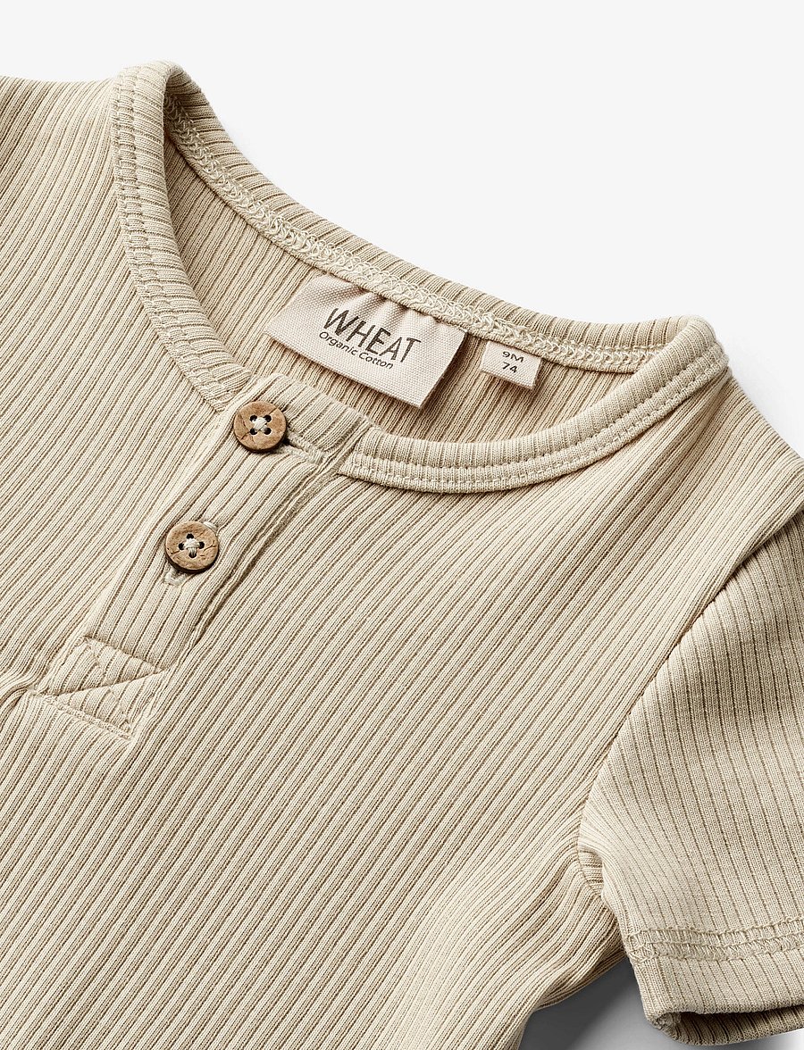 Wheat - Body S/S Magnus - kurzärmelige bodys - feather gray - 2