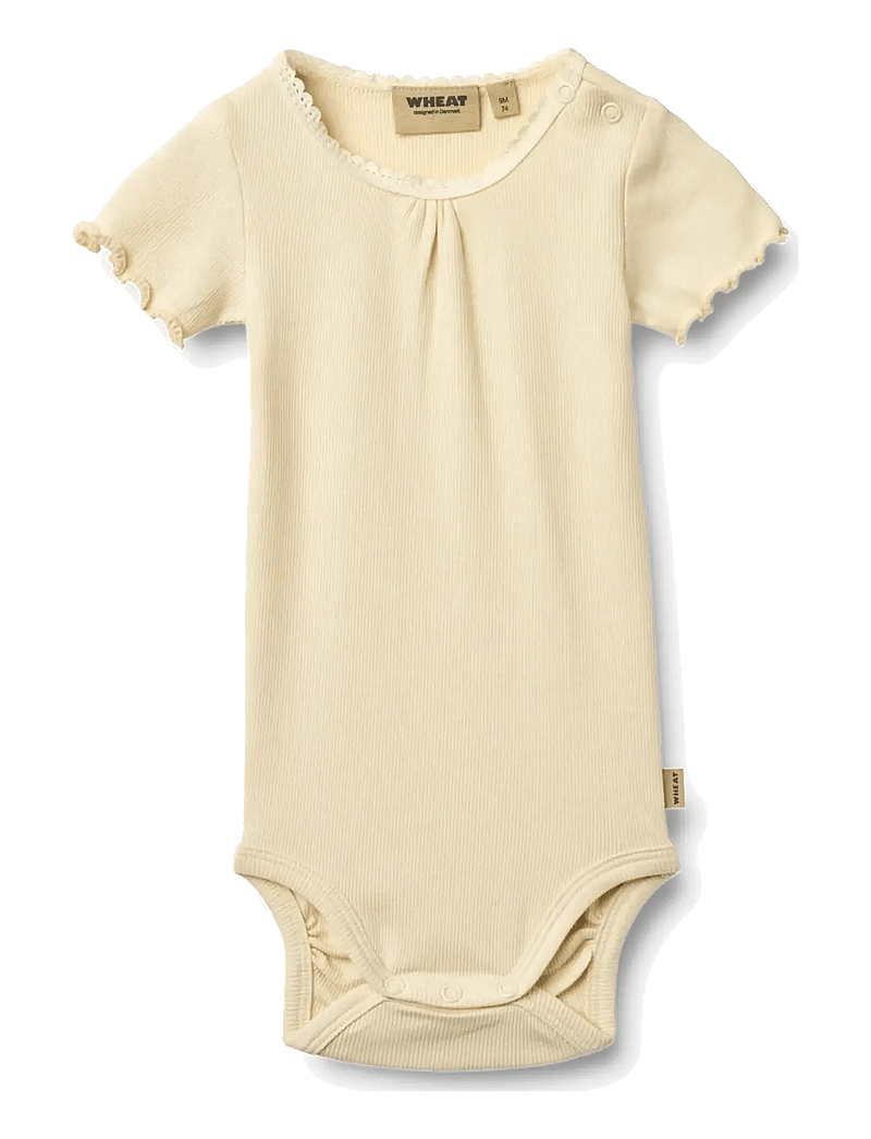 Wheat - Rib Body S/S Edna - kurzärmelige bodys - barely apricot - 0