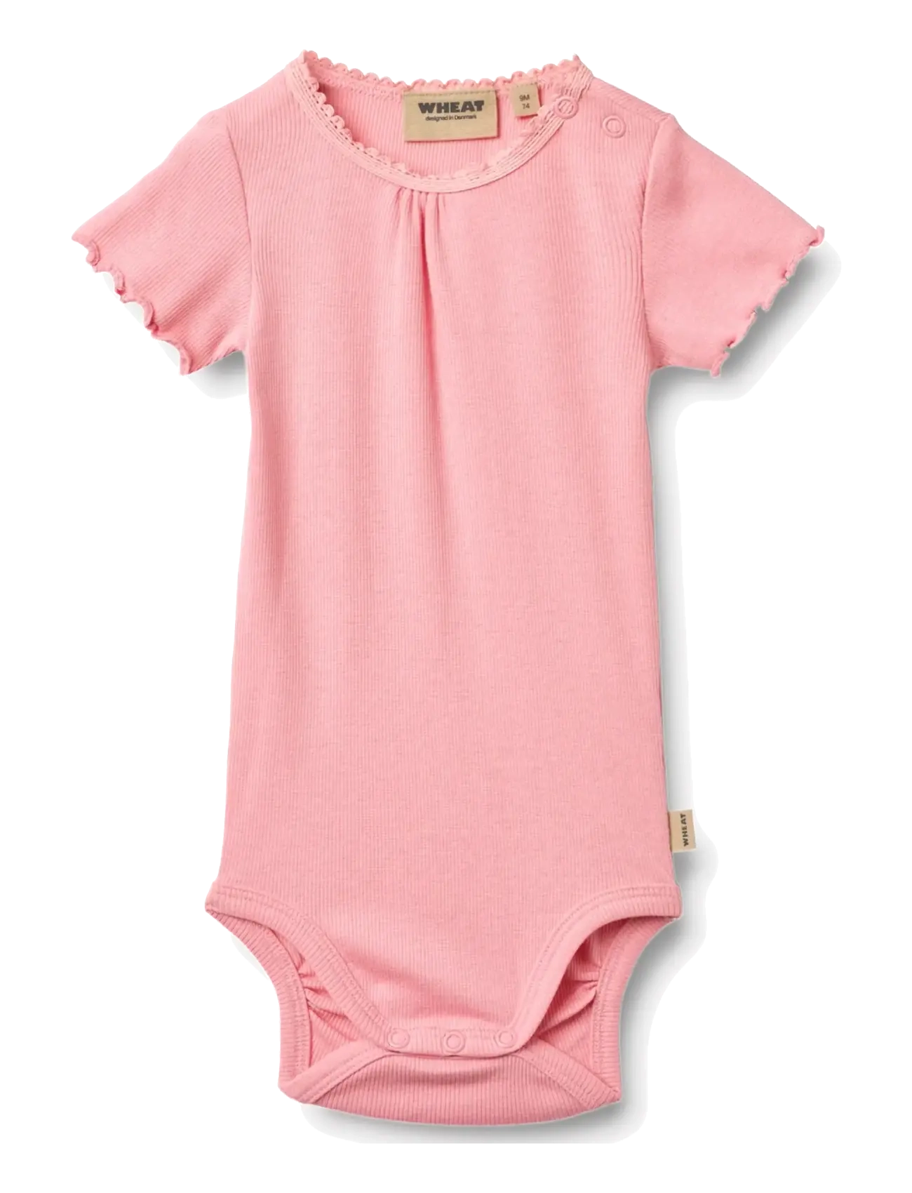 Wheat - Rib Body S/S Edna - kurzärmelige bodys - bubblegum - 2