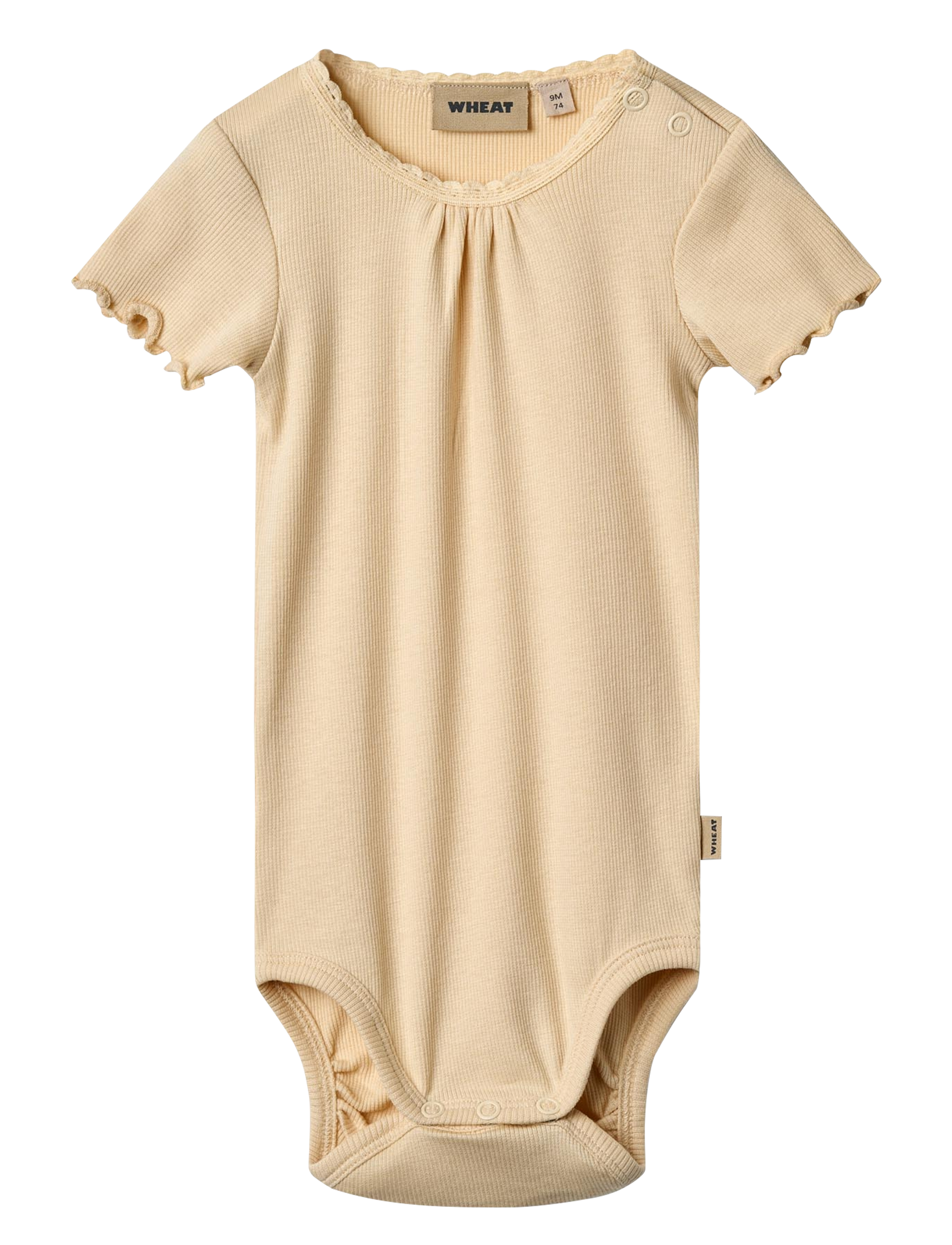 Wheat Rib Body S/S Edna - Bodyer - MACADAMIA / yellow