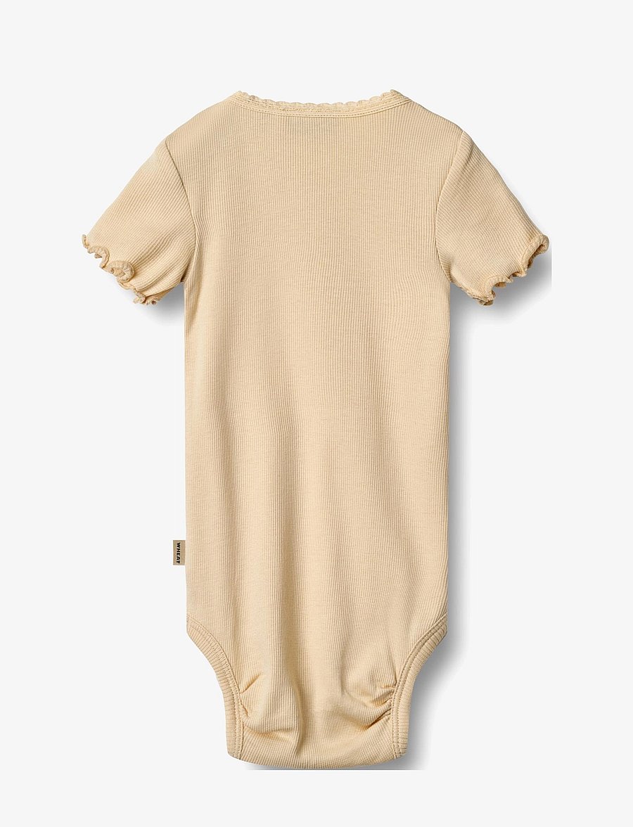 Wheat - Rib Body S/S Edna - kurzärmelige bodys - macadamia - 1