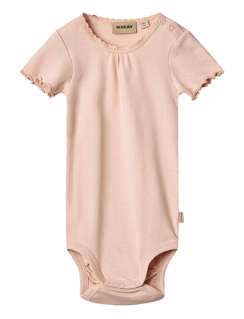 Wheat - Rib Body S/S Edna - kurzärmelige bodys - powder - 0