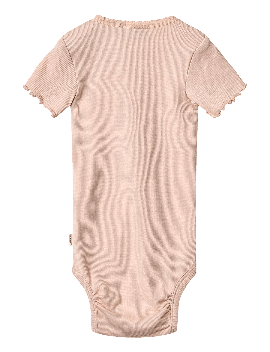 Wheat - Rib Body S/S Edna - lühikeste varrukatega bodid - powder - 1