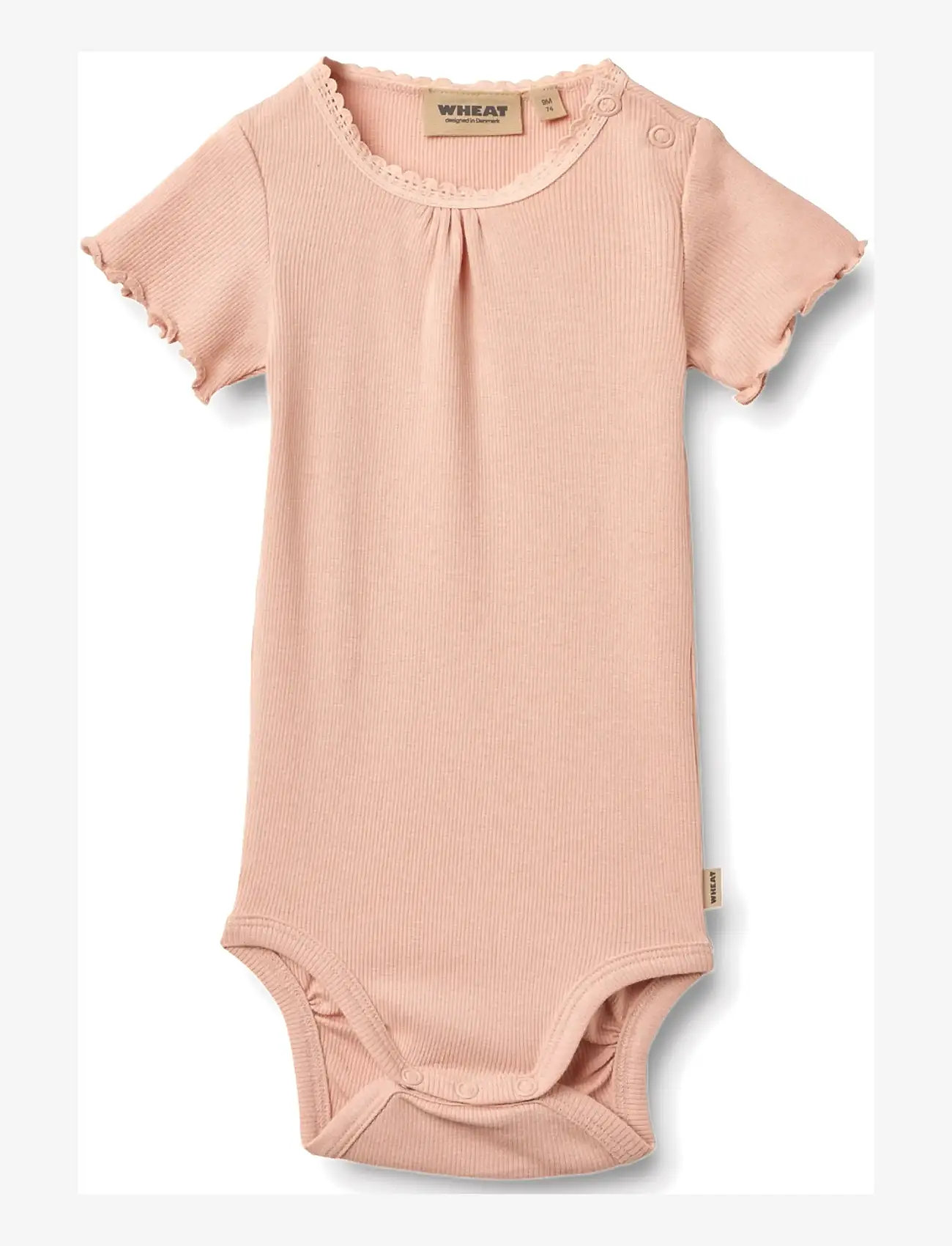 Wheat - Rib Body S/S Edna - kortærmede bodyer - rose cloud - 2