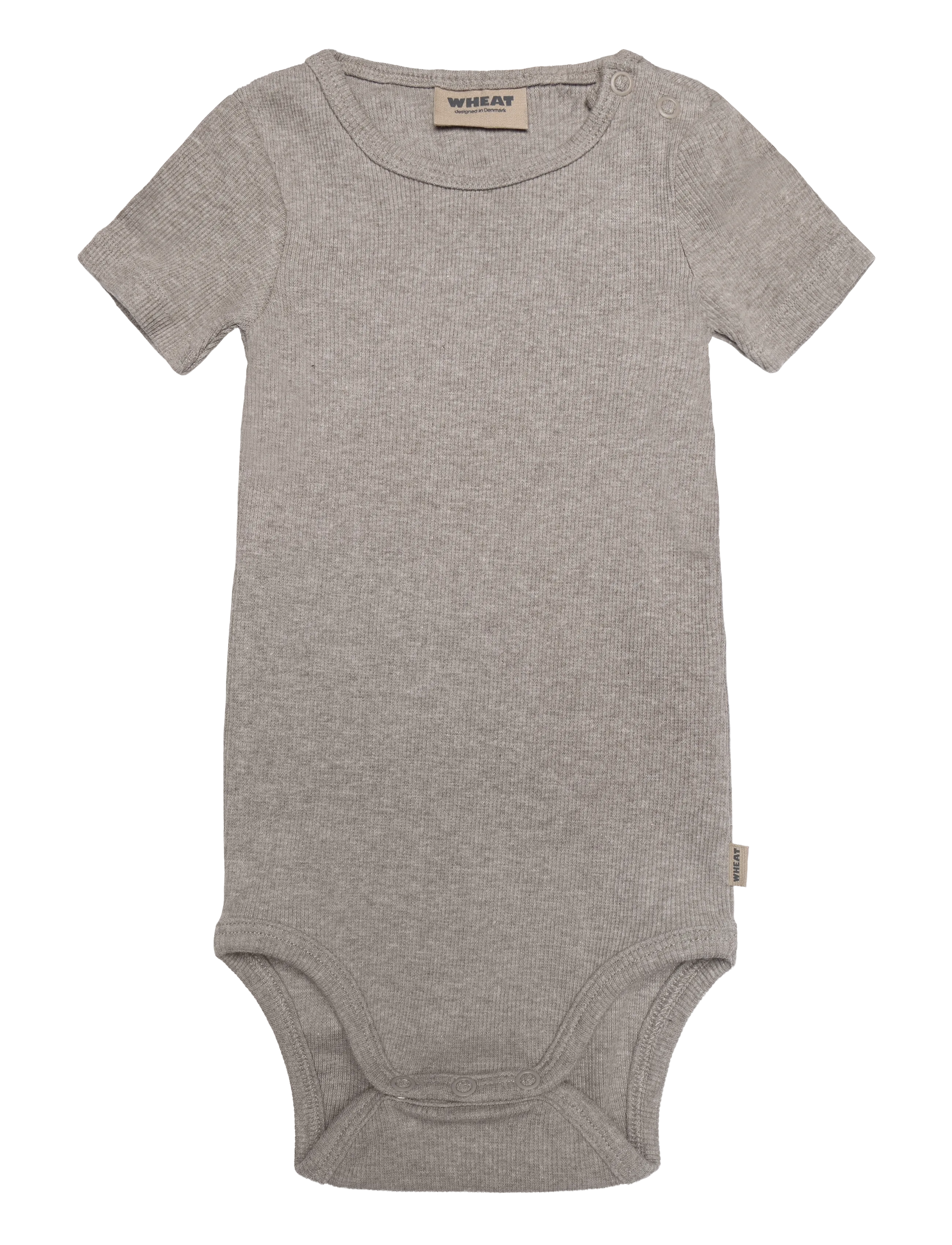 WHEAT Rib Body S/S Timo Grau - 86 - Kinder