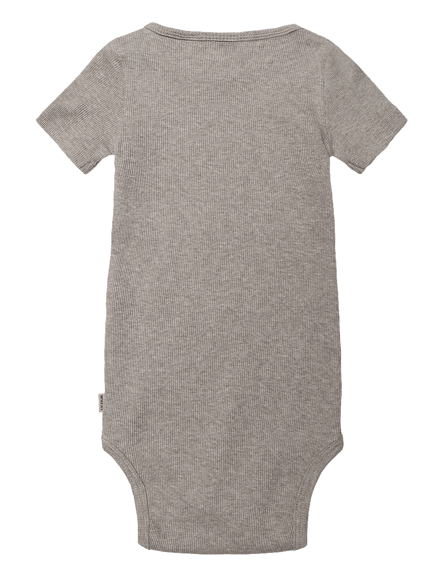 Wheat - Rib Body S/S Timo - kortärmade bodies - gravel melange - 1