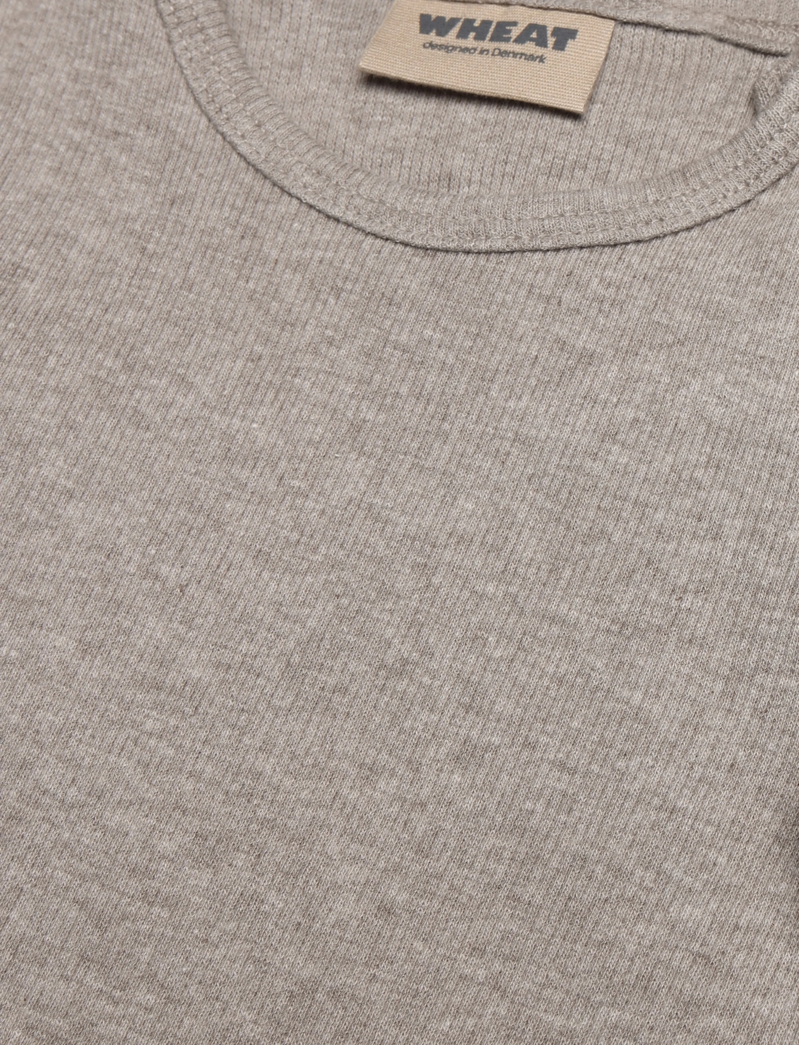 Wheat - Rib Body S/S Timo - lowest prices - gravel melange - 2