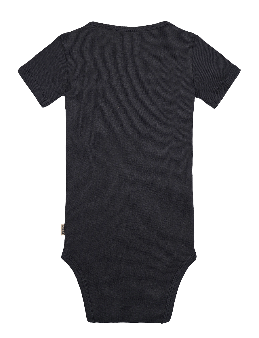 Wheat - Rib Body S/S Timo - kortærmede bodyer - navy - 1