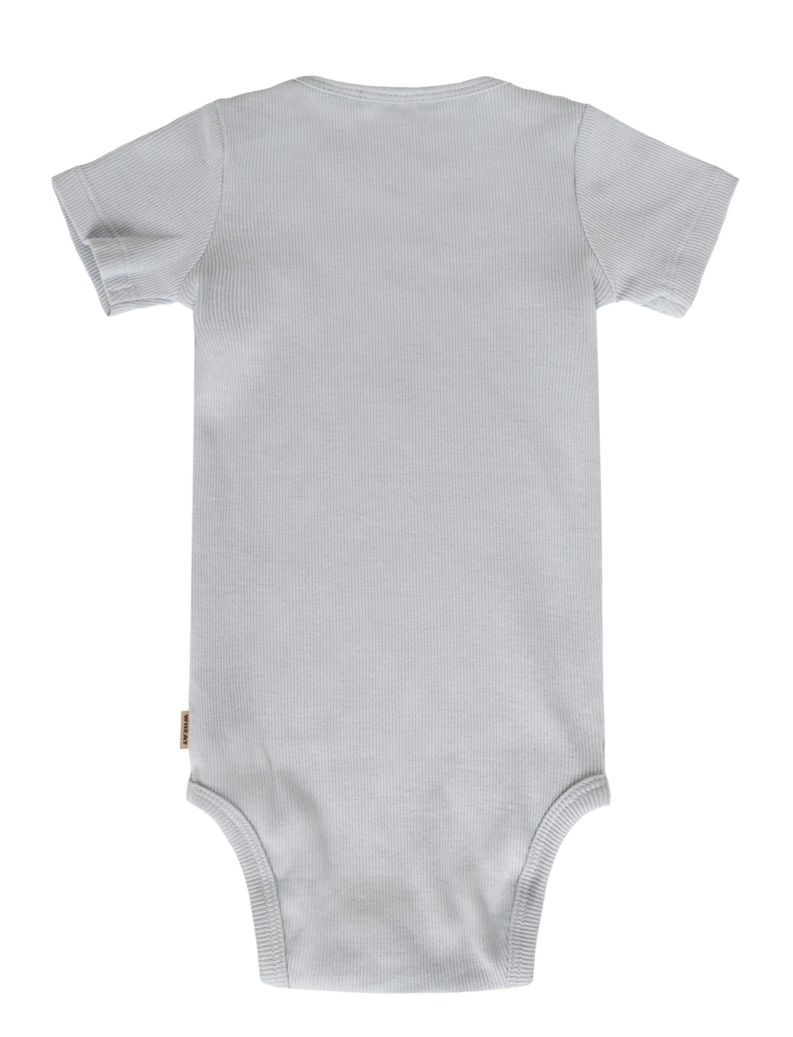 Wheat - Rib Body S/S Timo - kortärmade - summer sky - 1