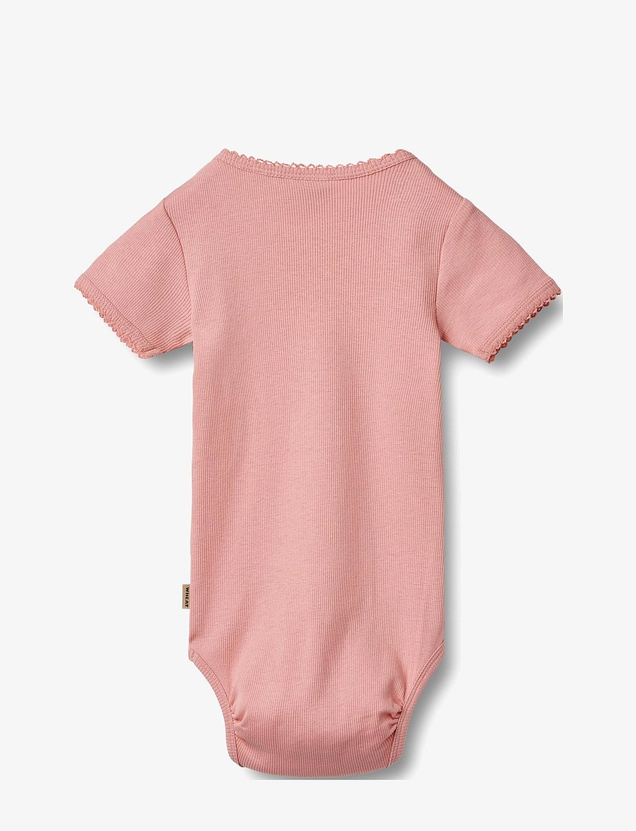 Wheat - Rib Body S/S Lace Elisa - body z krótkimi rękawami - rose - 1