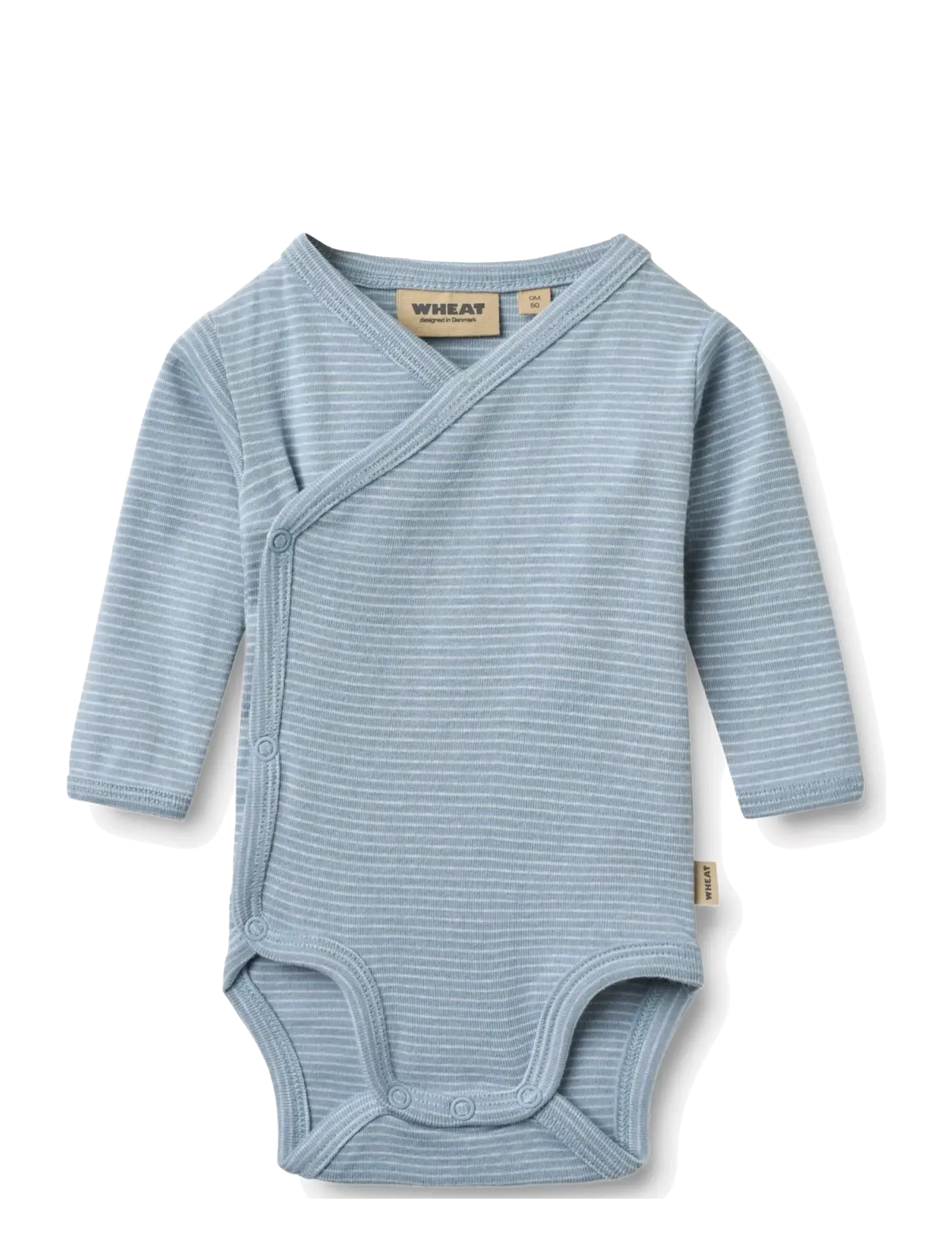 Wheat Body Wraparound L/S Pil - Bodyer - FADED BLUE STRIPE / blue