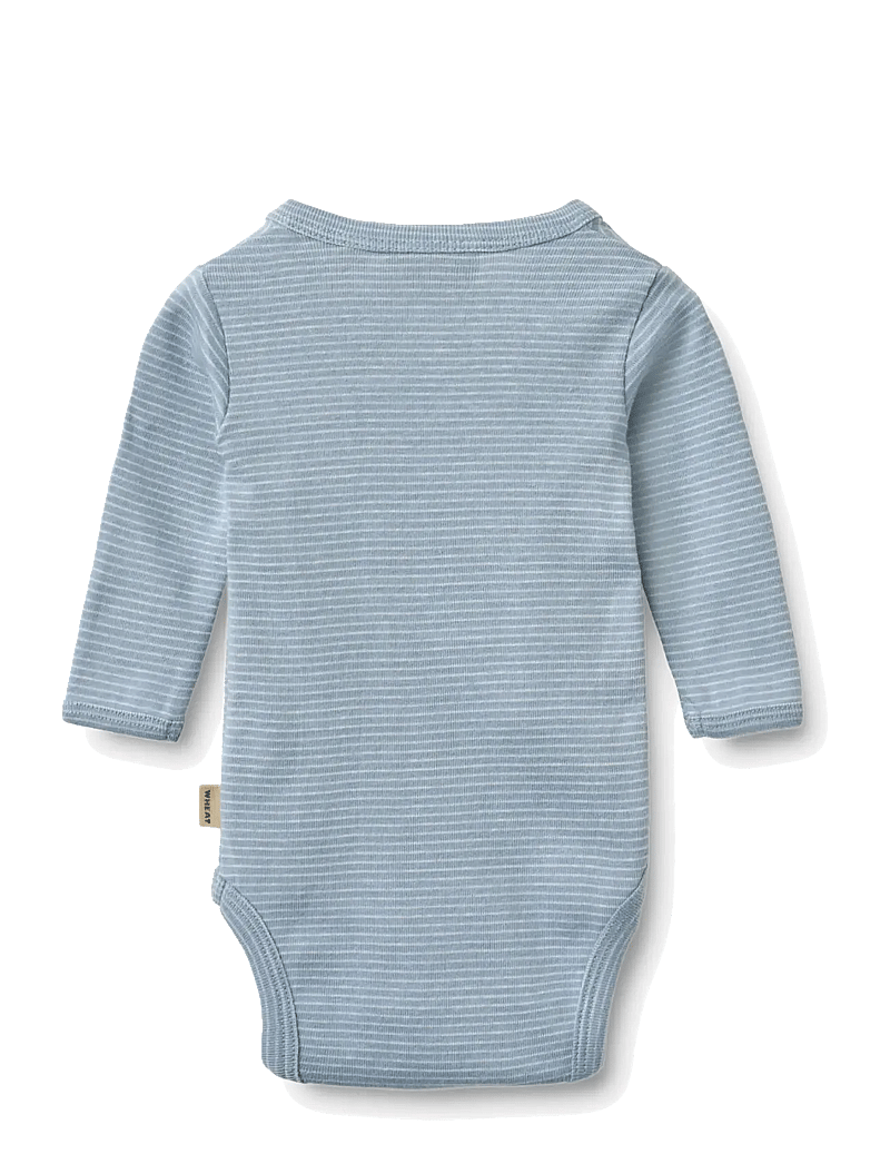 Wheat - Body Wraparound L/S Pil - pikkade varrukatega bodid - faded blue stripe - 2