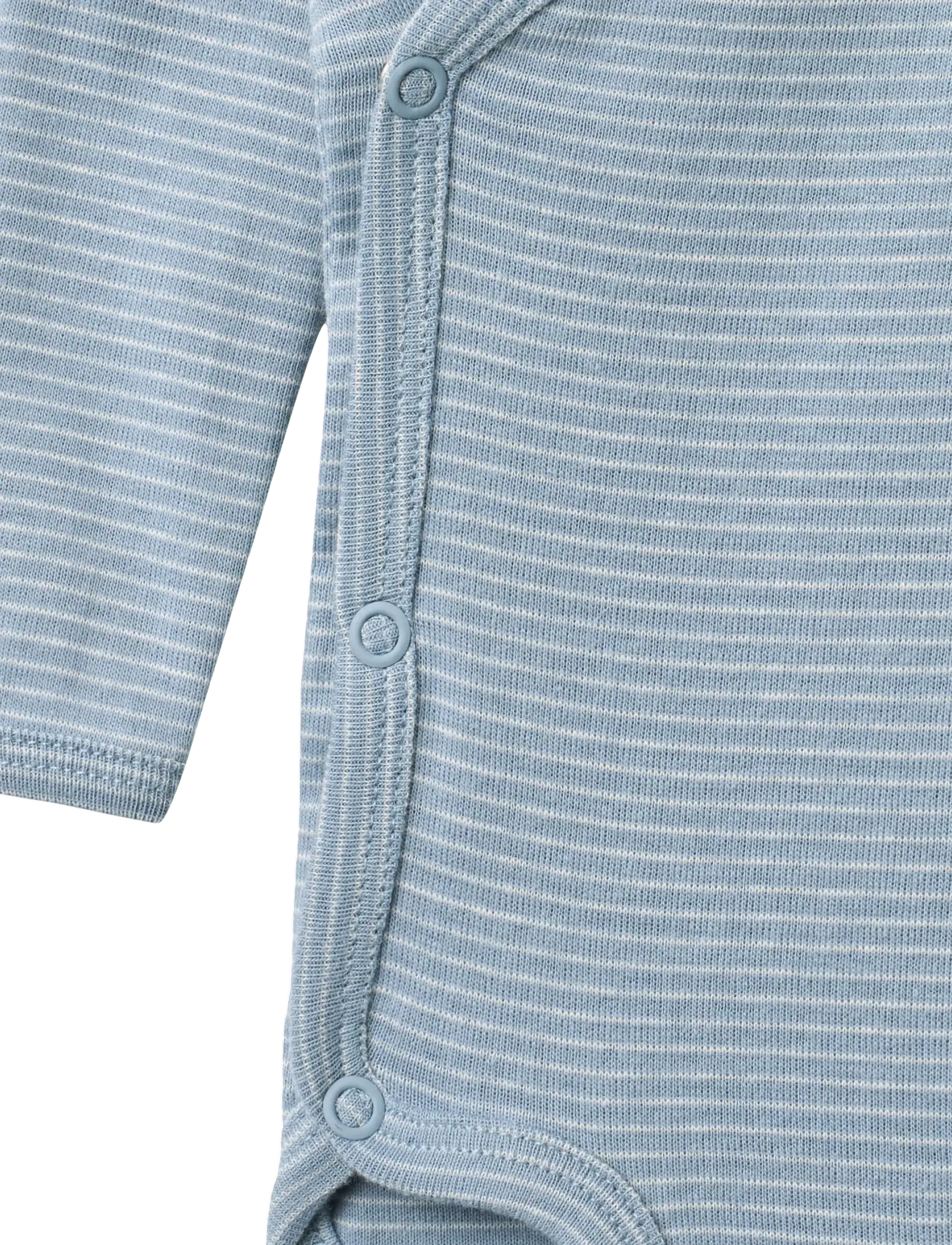 Wheat - Body Wraparound L/S Pil - langärmelige bodys - faded blue stripe - 3