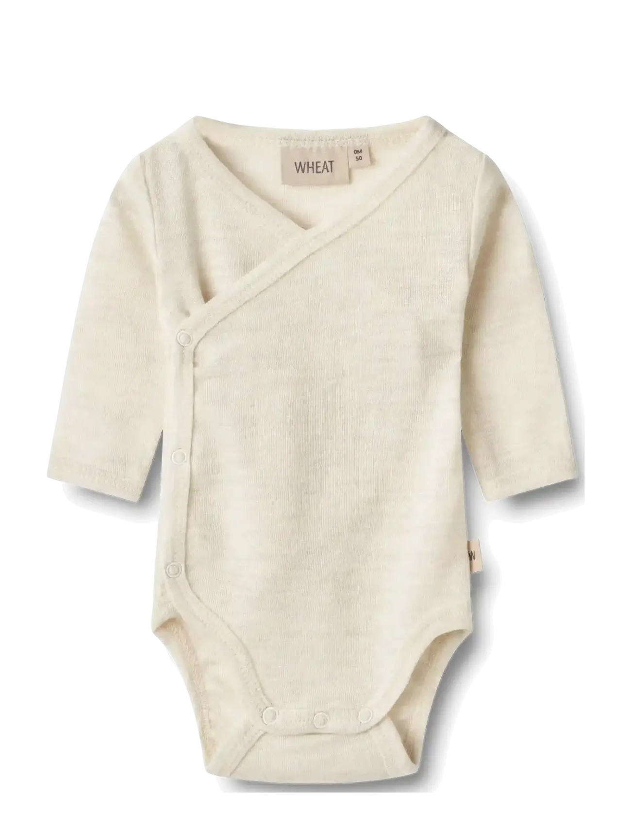 Wheat Wool body L/S Willow - Long-sleeved bodies - EGGSHELL MELANGE / cream
