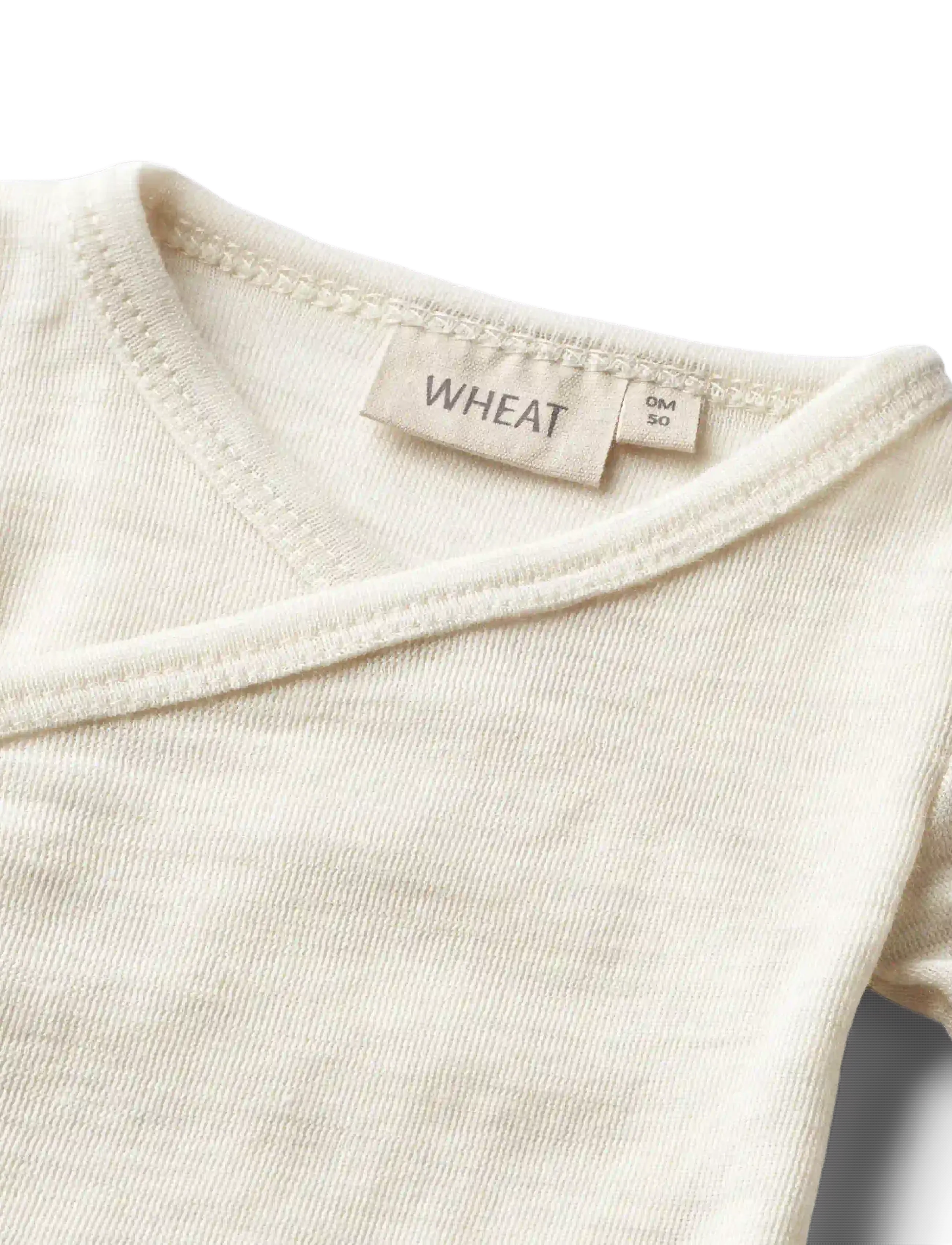Wheat - Wool body L/S Willow - long-sleeved bodies - eggshell melange - 2
