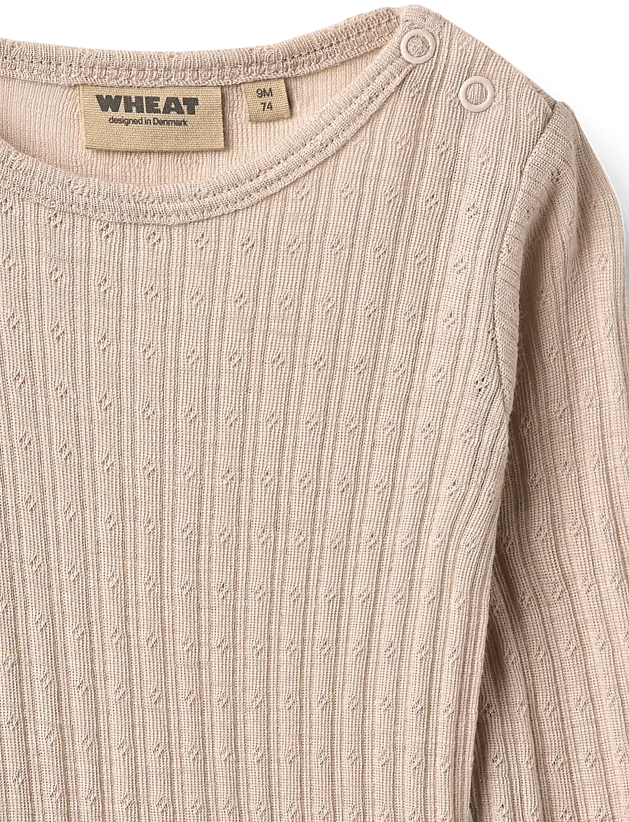 Wheat - Wool Silk Body L/S Liea - underställ baby - pale lilac - 2