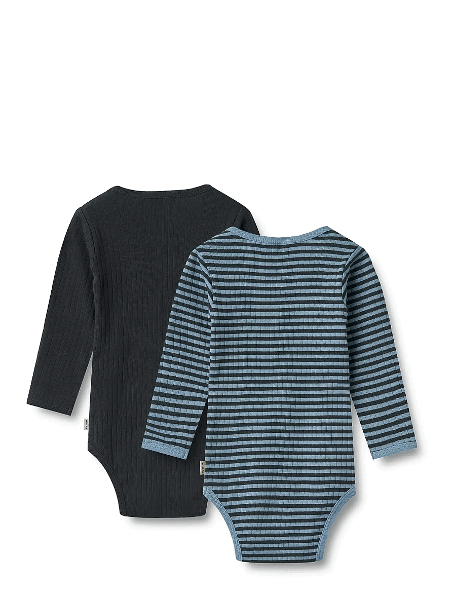 Wheat - 2 Body L/S Berti - bright blue stripe - 1