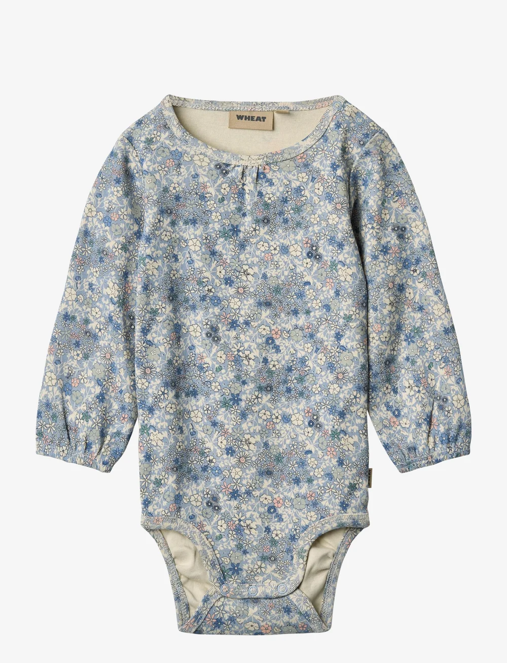 Wheat - Body L/S Elmine - langärmelige bodys - blue summer flowers - 0