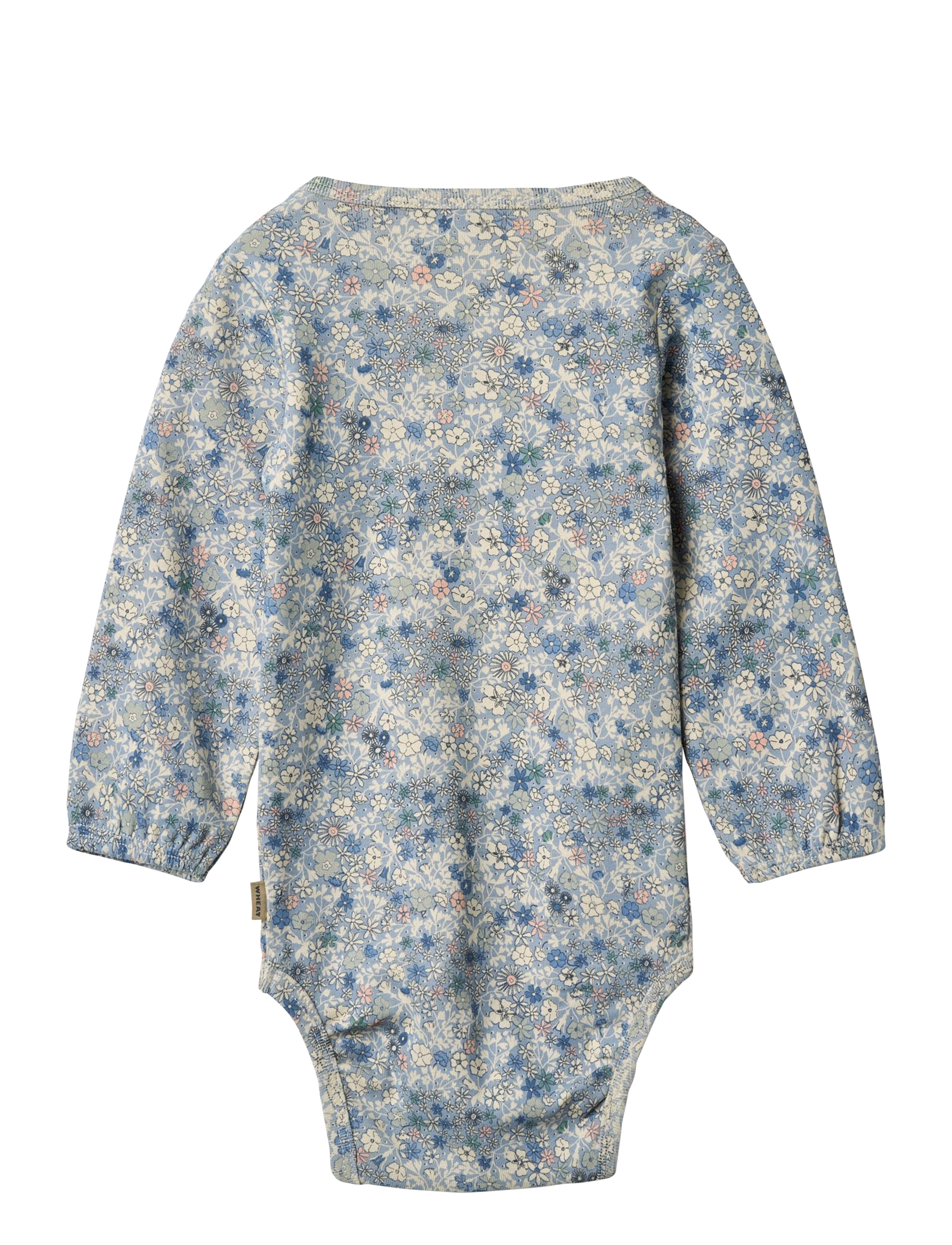 Wheat - Body L/S Elmine - blue summer flowers - 1