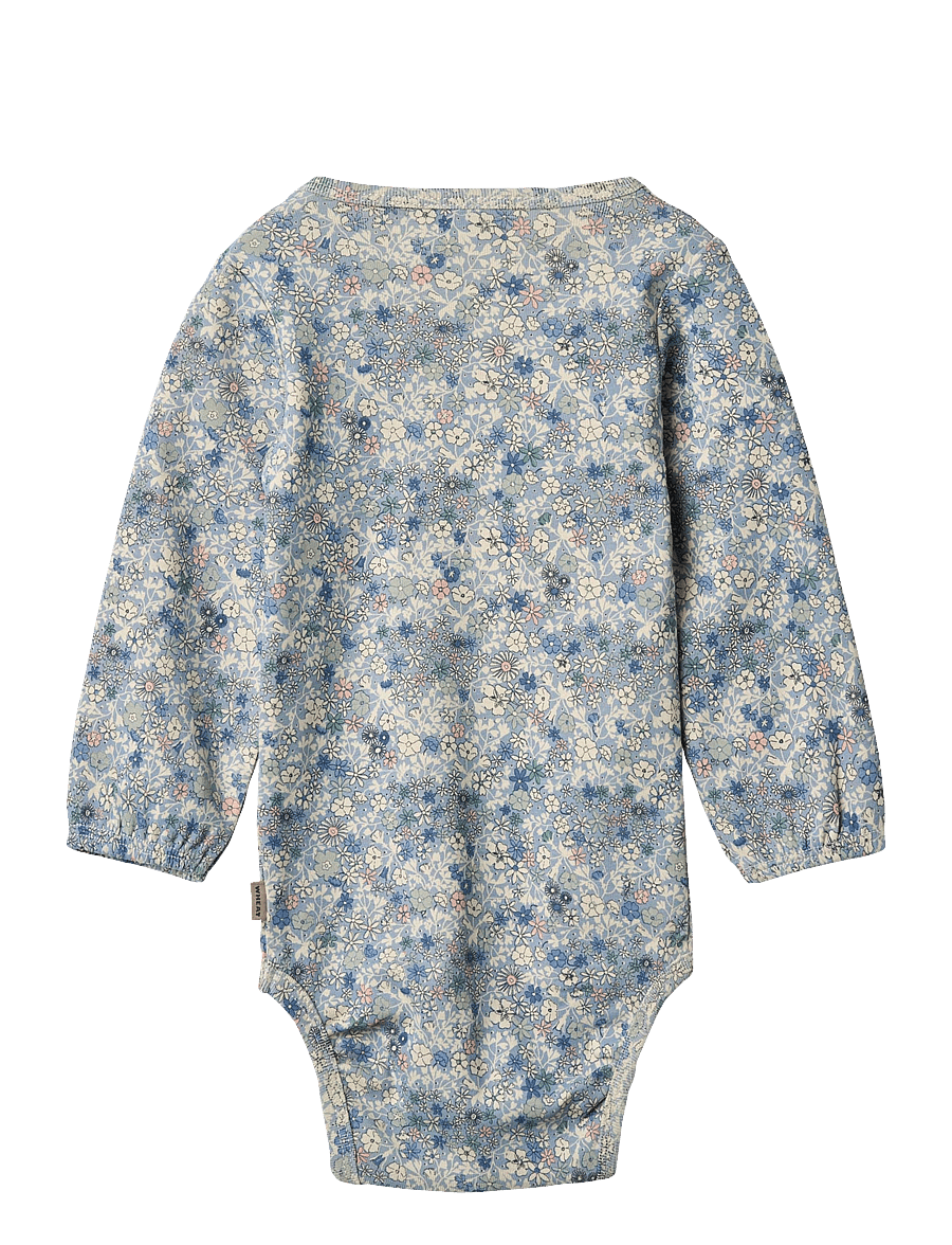 Wheat - Body L/S Elmine - blue summer flowers - 1