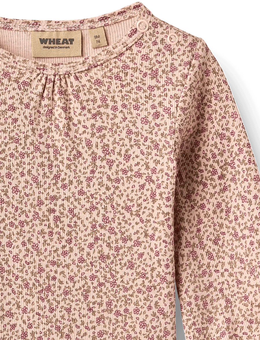 Wheat - Body L/S Elmine - langärmelige bodys - dime rose small flowers - 2