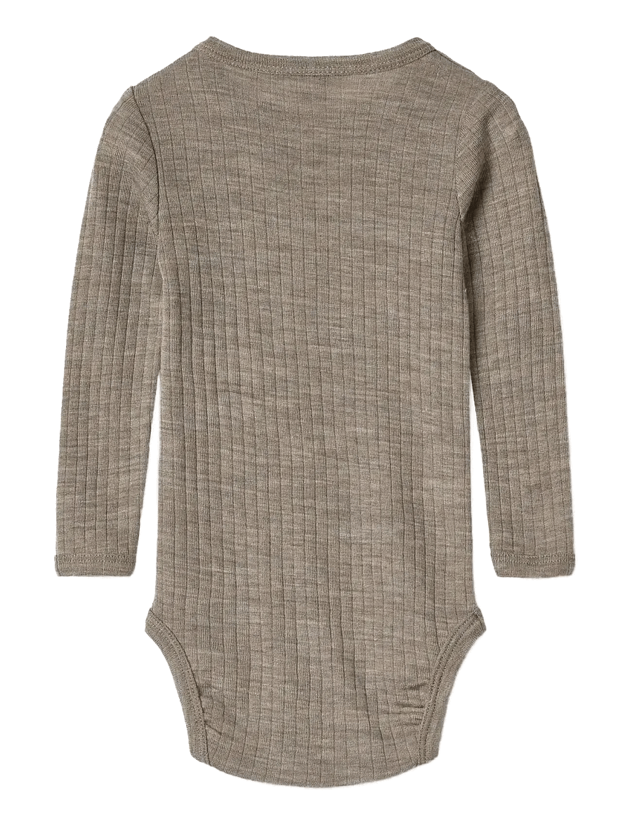 Wheat - Wool Silk Body L/S Lucca - khaki melange - 1