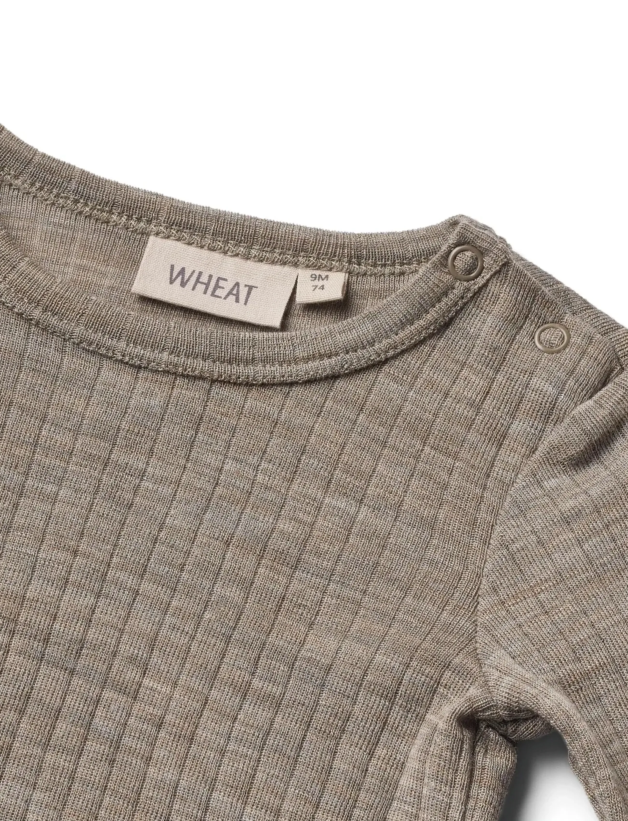 Wheat - Wool Silk Body L/S Lucca - khaki melange - 2