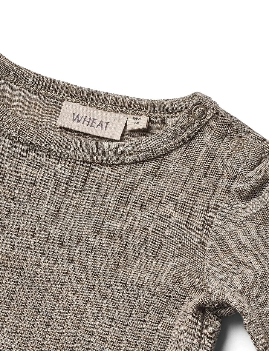 Wheat - Wool Silk Body L/S Lucca - khaki melange - 2