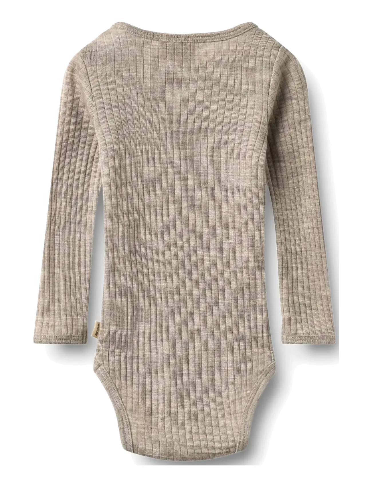 Wheat - Wool silk body L/S Lucca - underställ baby - khaki melange - 1