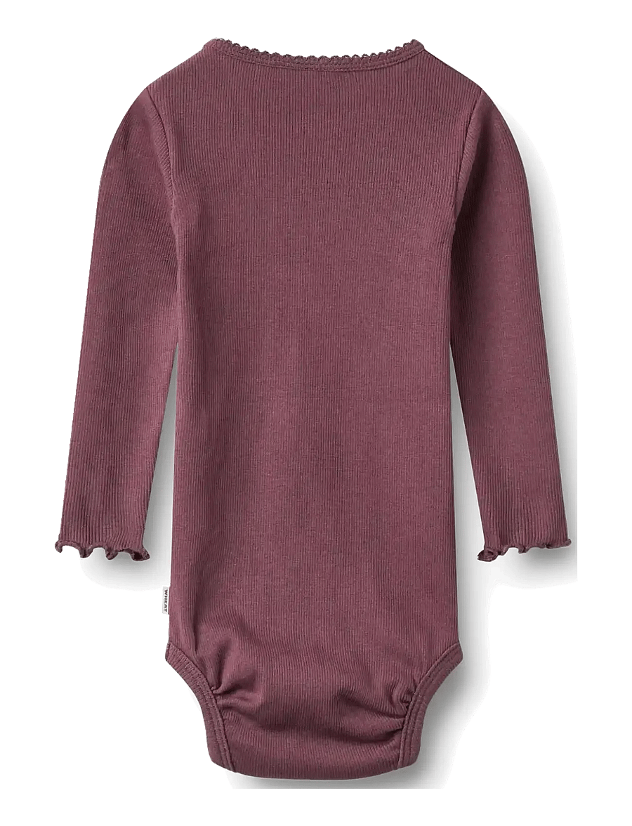 Wheat - Body L/S Regitze - pikkade varrukatega bodid - eggplant - 1