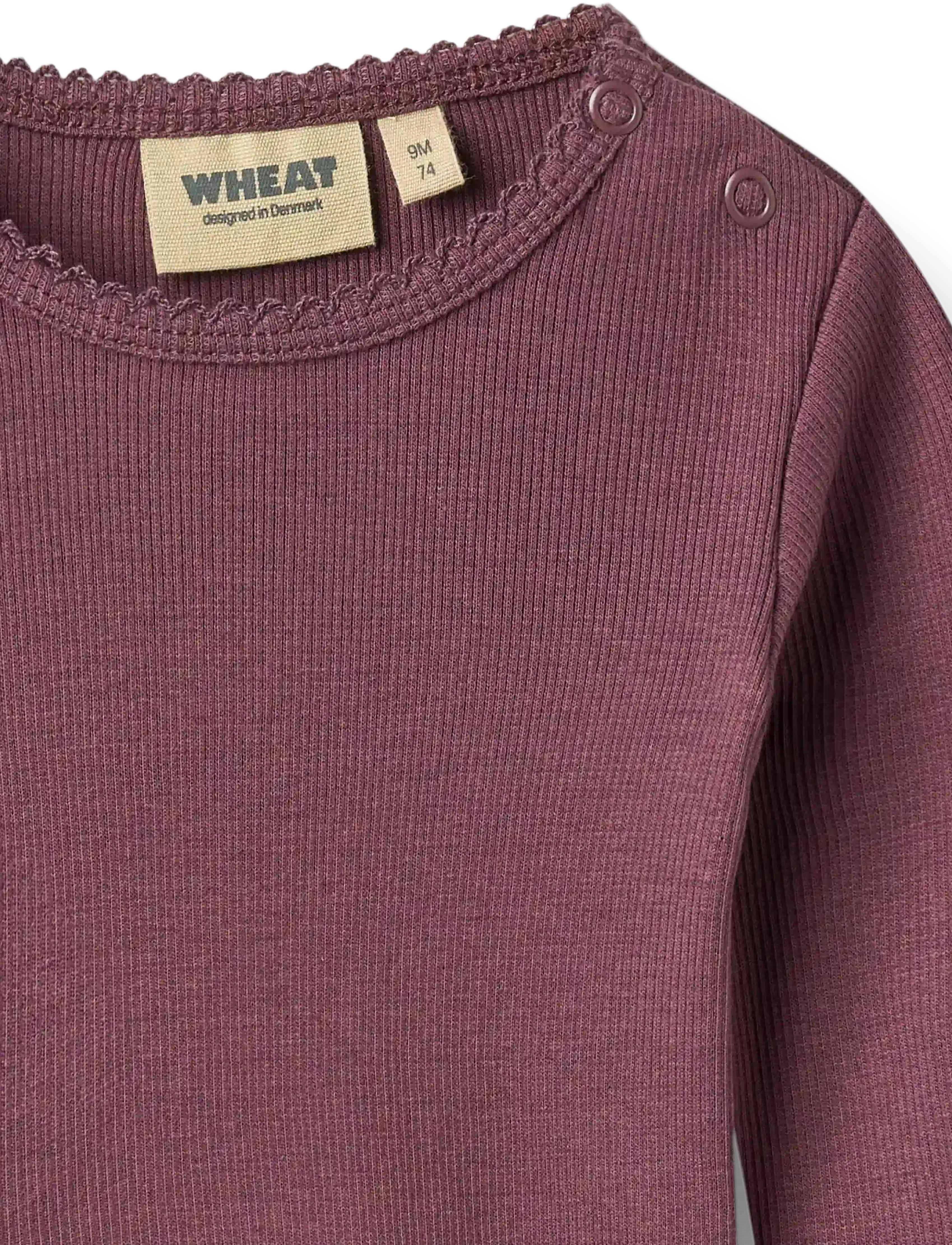 Wheat - Body L/S Regitze - pikkade varrukatega bodid - eggplant - 2