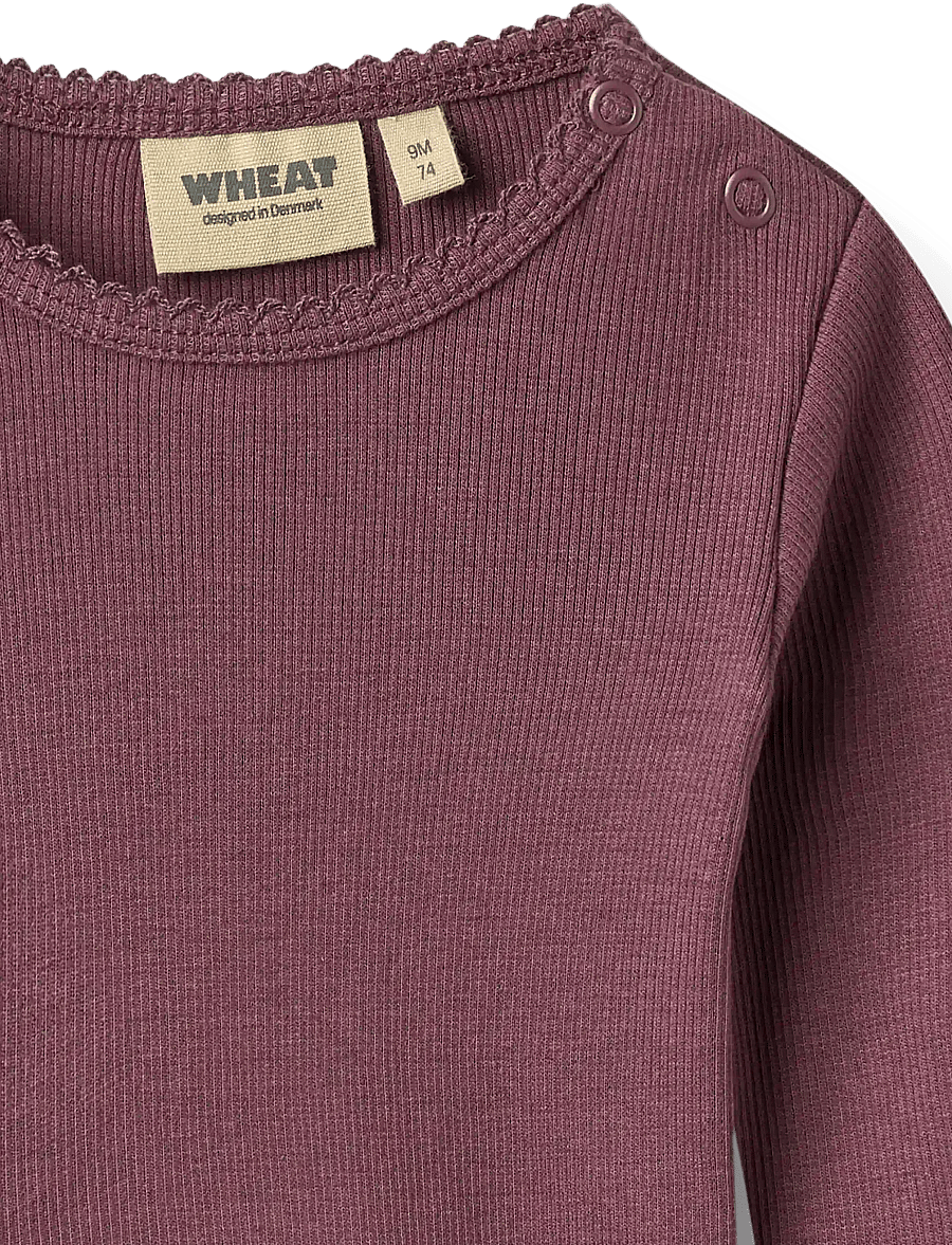 Wheat - Body L/S Regitze - pikkade varrukatega bodid - eggplant - 2