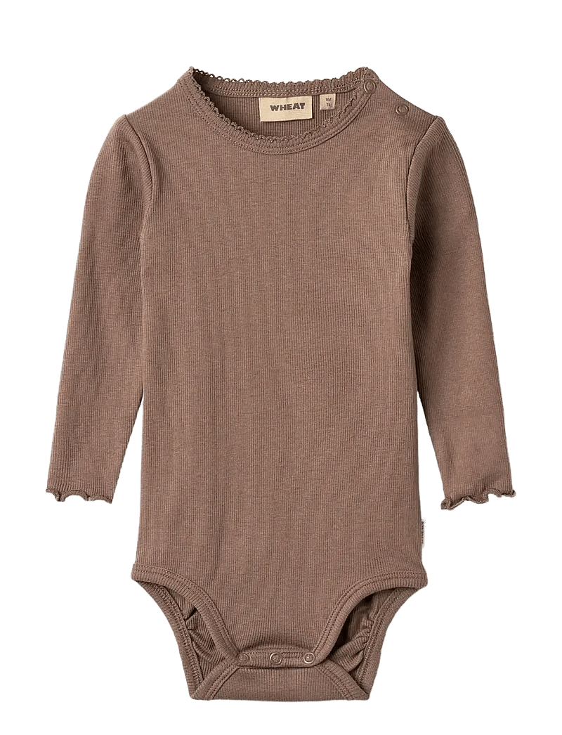 Wheat - Body L/S Regitze - langärmelige bodys - toffee brown - 0