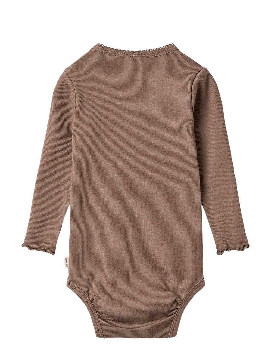 Wheat - Body L/S Regitze - pikkade varrukatega bodid - toffee brown - 1