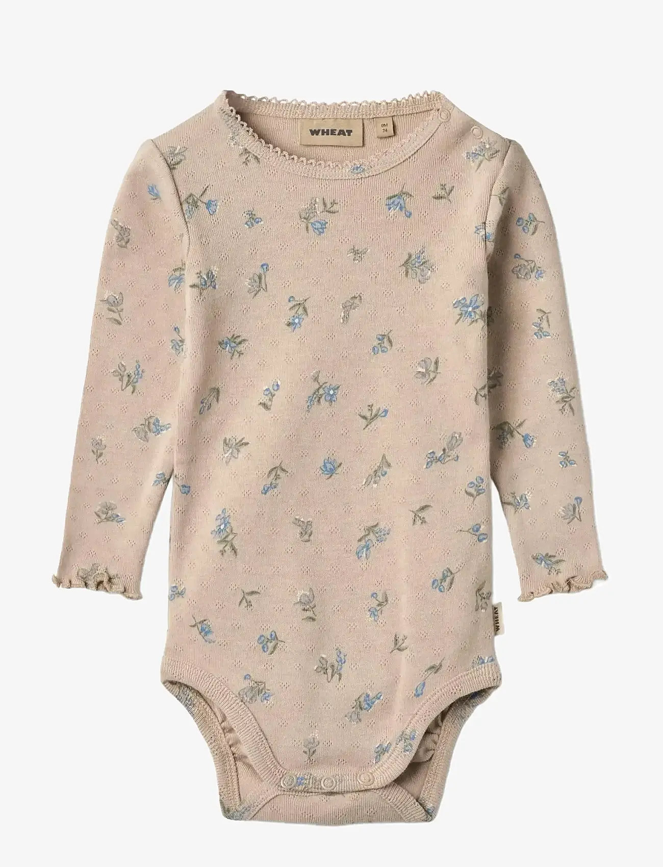 Wheat - Body L/S Regitze - pikkade varrukatega bodid - warm sand flowers - 0