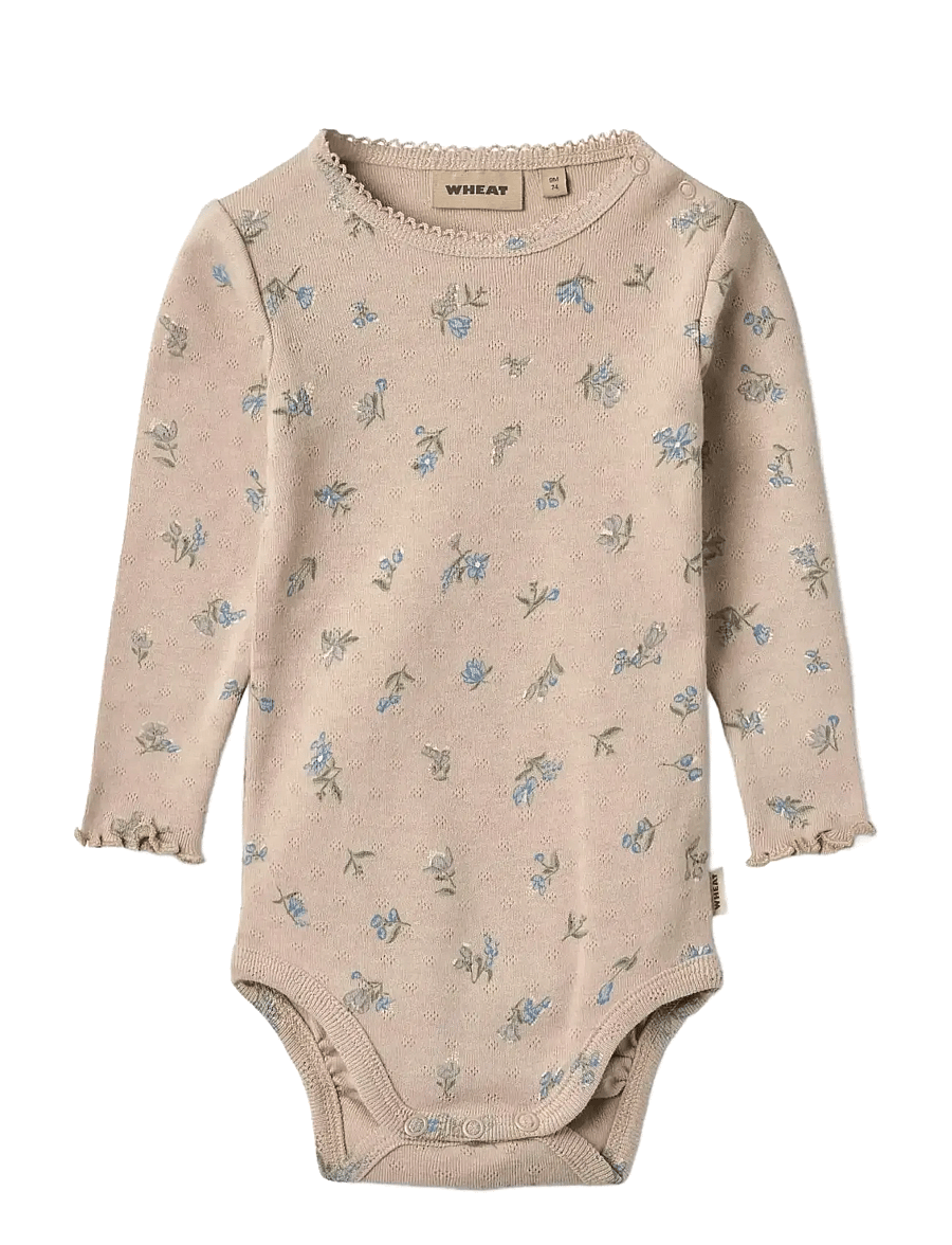 Wheat - Body L/S Regitze - langärmelige bodys - warm sand flowers - 0