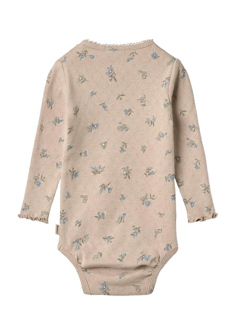 Wheat - Body L/S Regitze - pikkade varrukatega bodid - warm sand flowers - 1