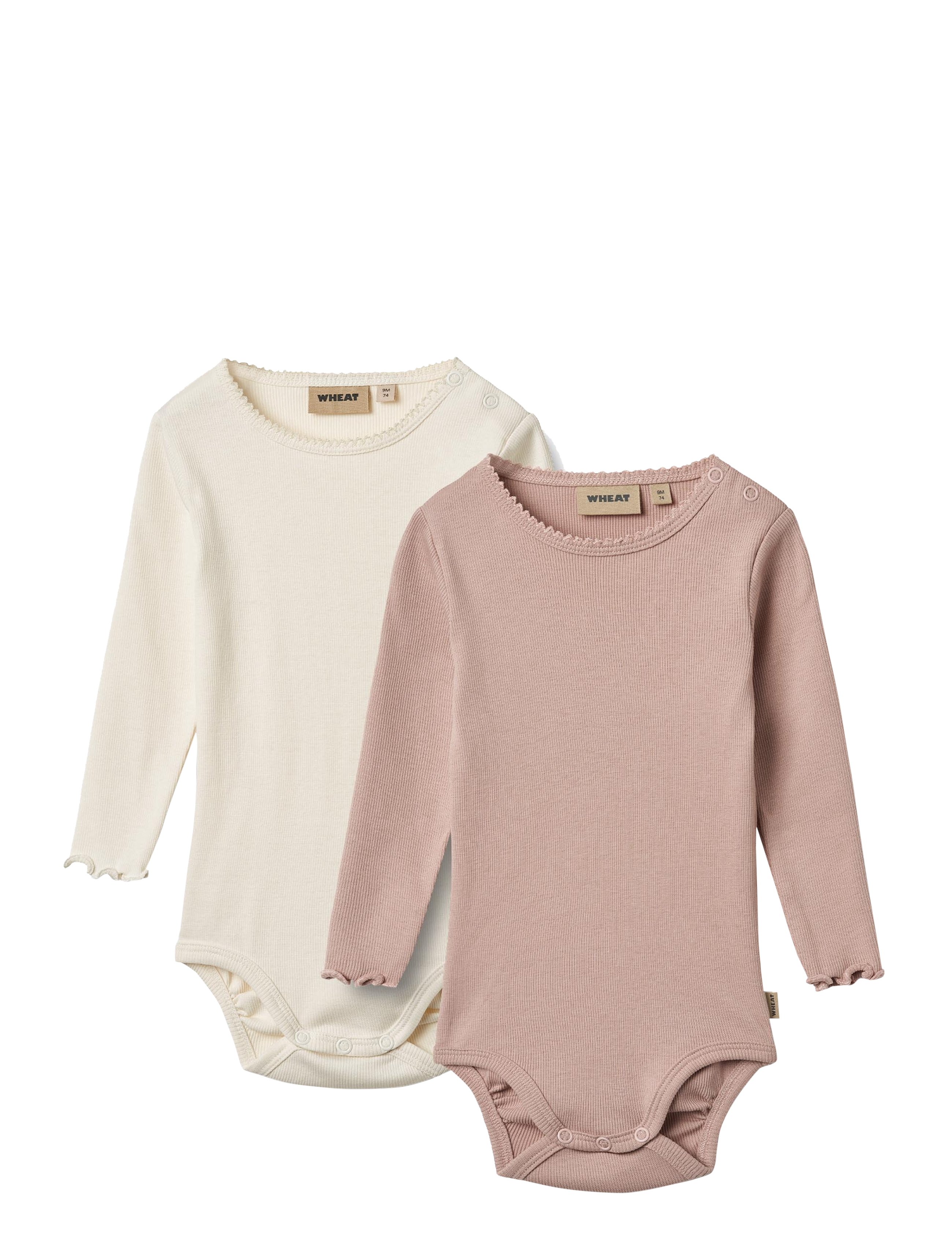 Wheat 2 Body L/S Regitze - Multipack bodies - ROSE POWDER / pink/rose
