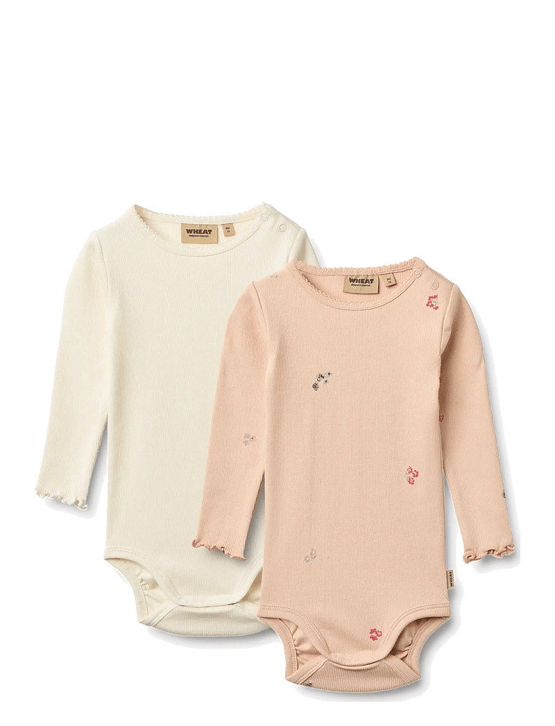 Wheat - 2 Body L/S Regitze - multipack bodies - rose flowers - 0