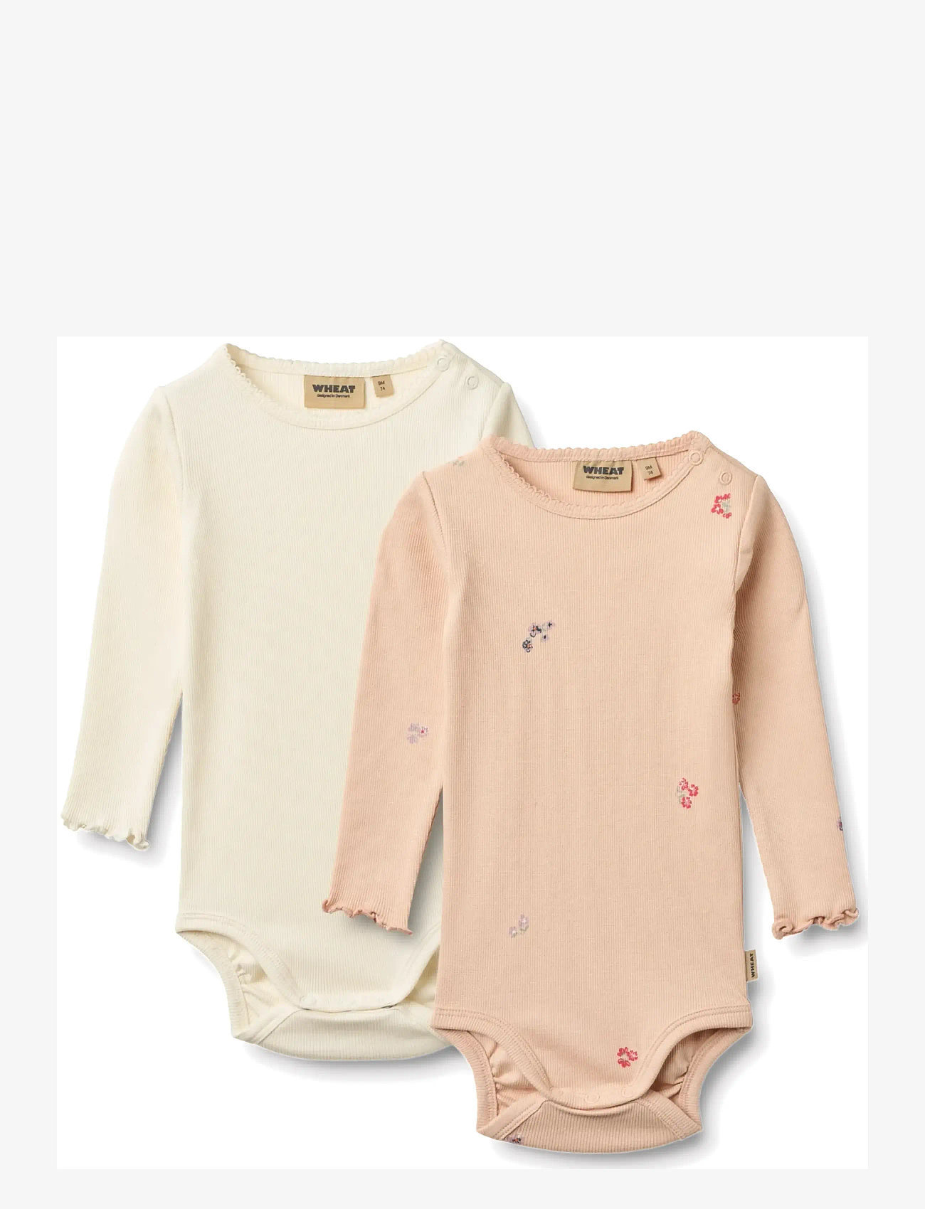 Wheat - 2 Body L/S Regitze - multipack bodies - rose flowers - 1