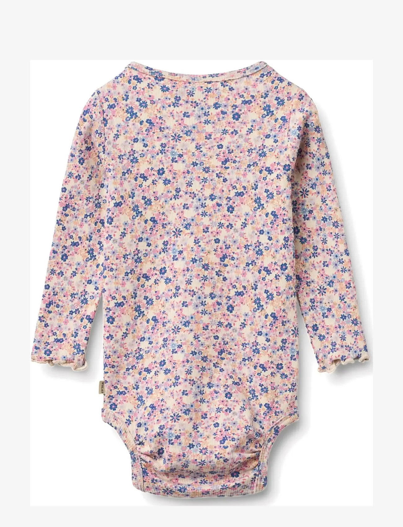 Wheat - Body L/S Rie - long-sleeved bodies - pink blue flowers - 1