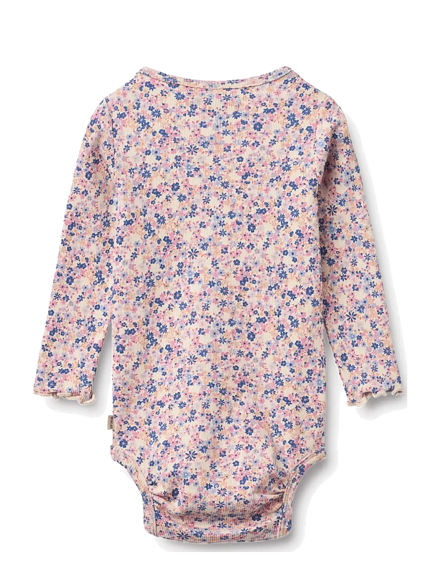 Wheat - Body L/S Rie - bodies à manches longues - pink blue flowers - 1