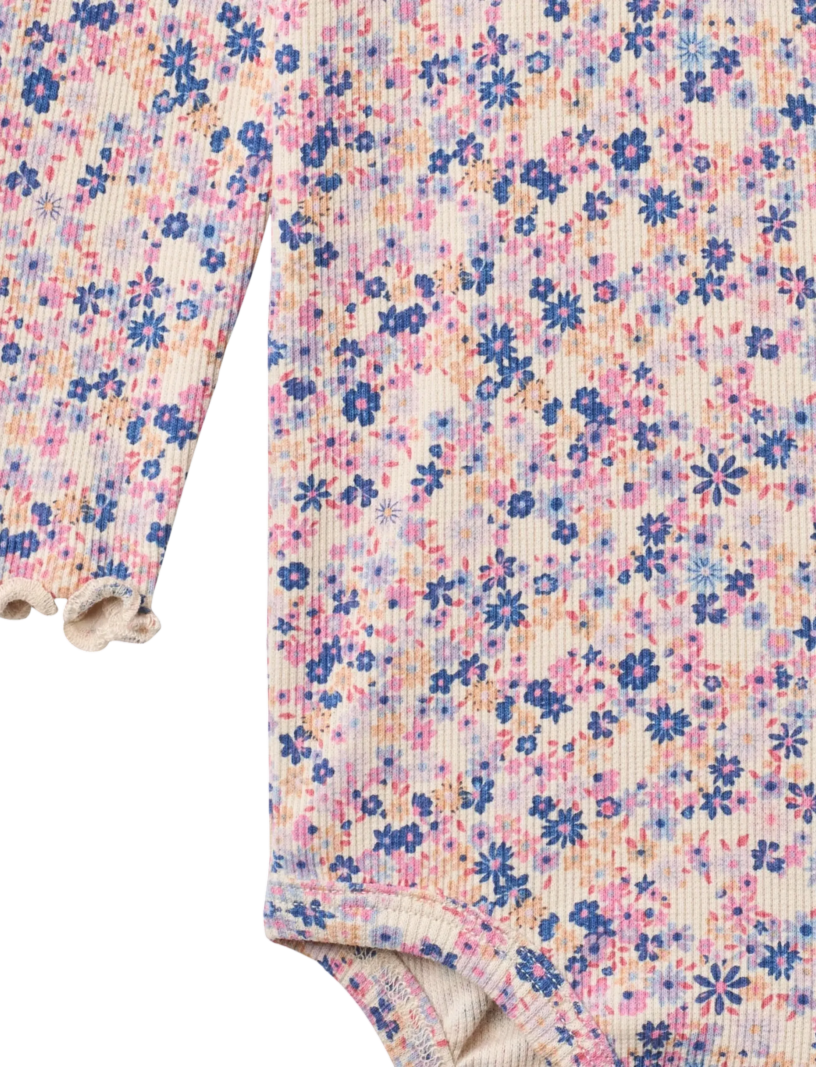 Wheat - Body L/S Rie - bodies à manches longues - pink blue flowers - 2